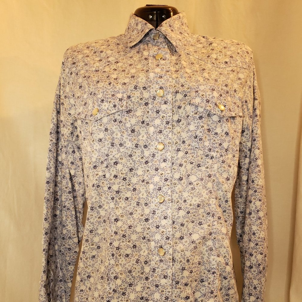 VINTAGE Cowgirl Long Sleeve Button Up Blouse